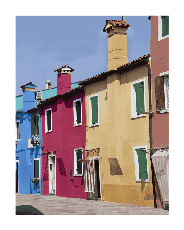 Burano, Blue, Red, Yellow