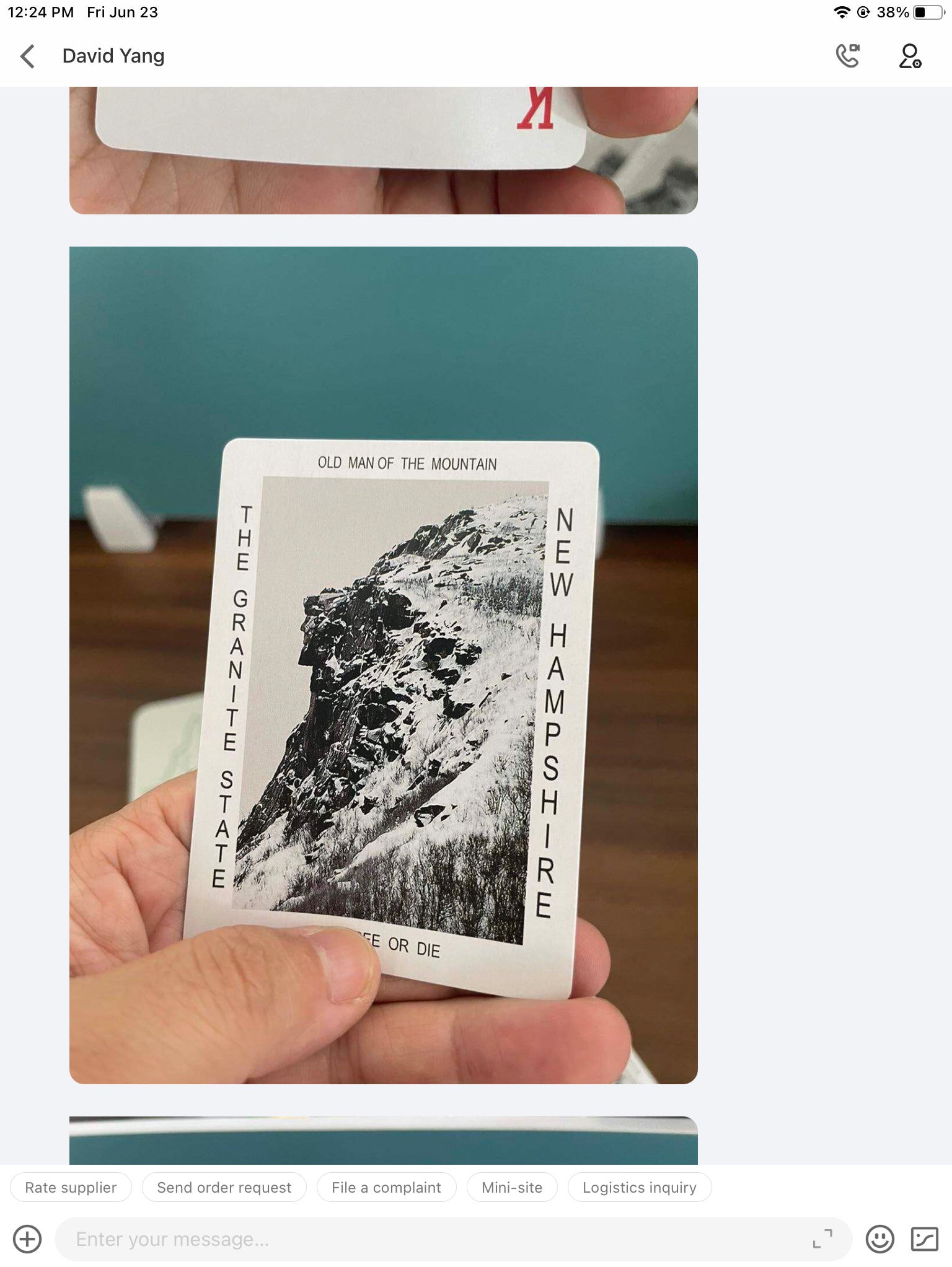 NH Playing Cards in Tin