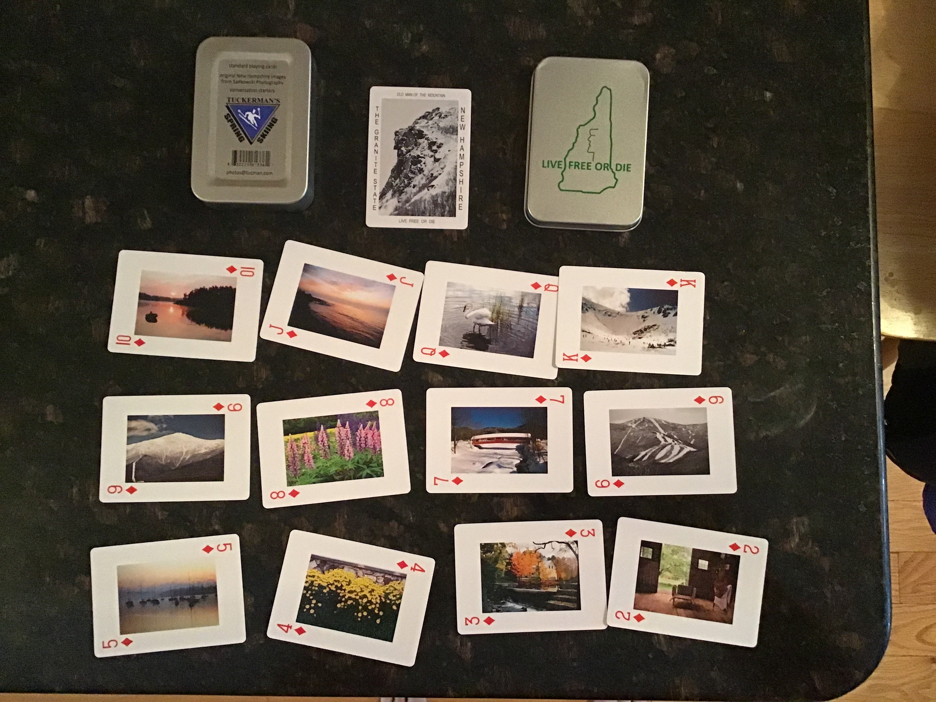 NH Playing Cards in Tin