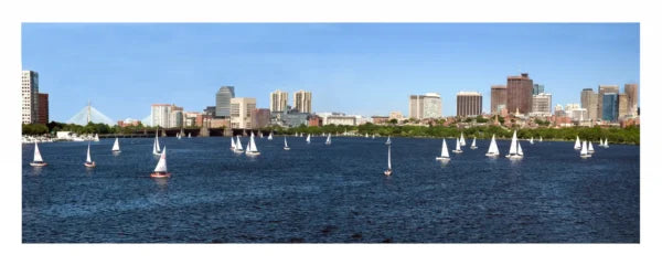 Zakim Bridge Boston Panoramic Photo Print