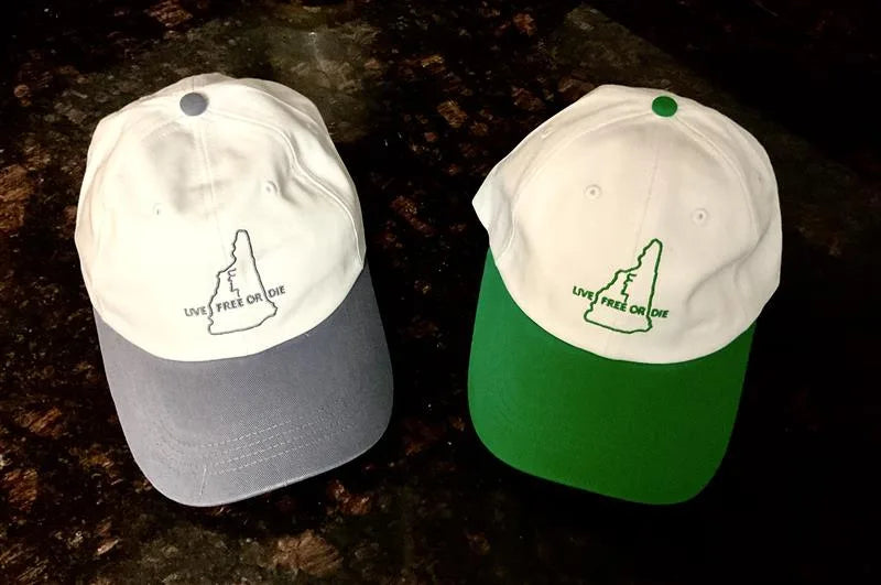 New Hampshire embroidered baseball hats
